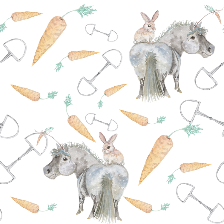 Adorable Bunny and Carrots