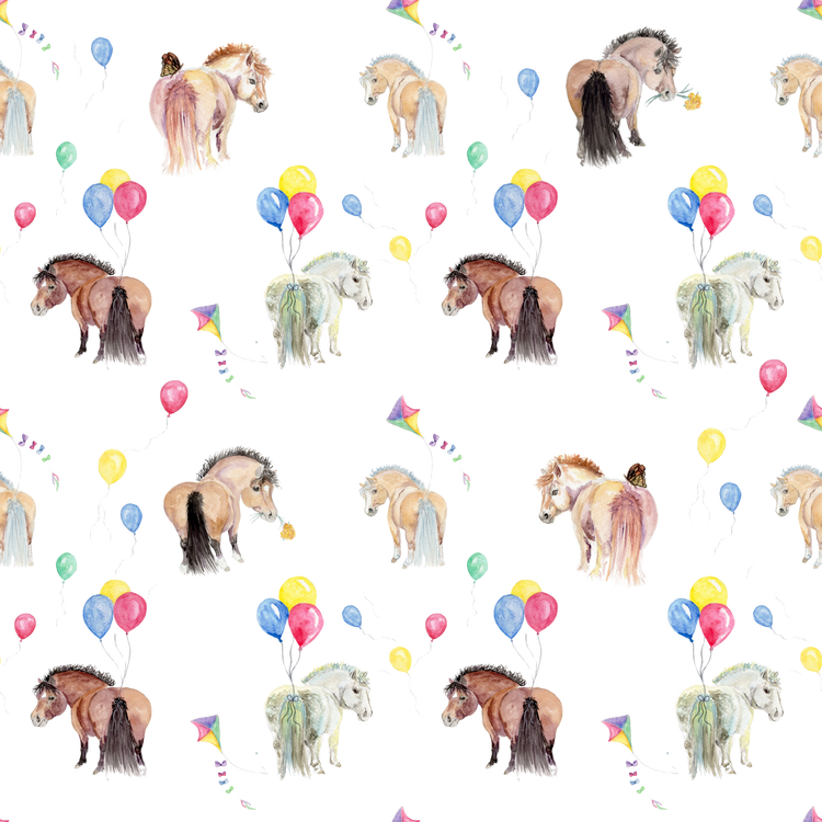 Adorable Ponies balloon Print