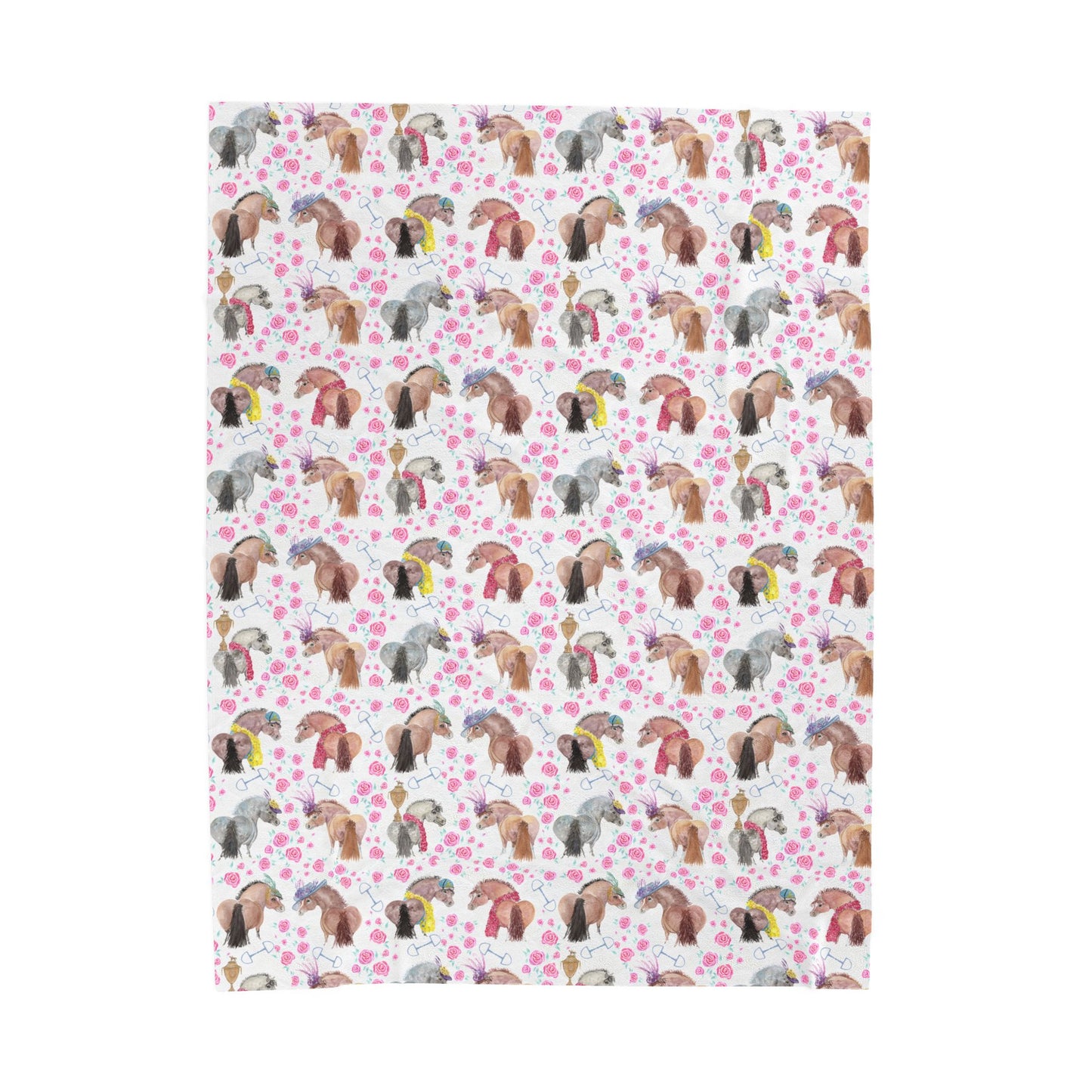 Plush Blanket Adorable little Derby ponies
