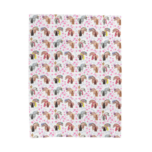 Plush Blanket Adorable little Derby ponies