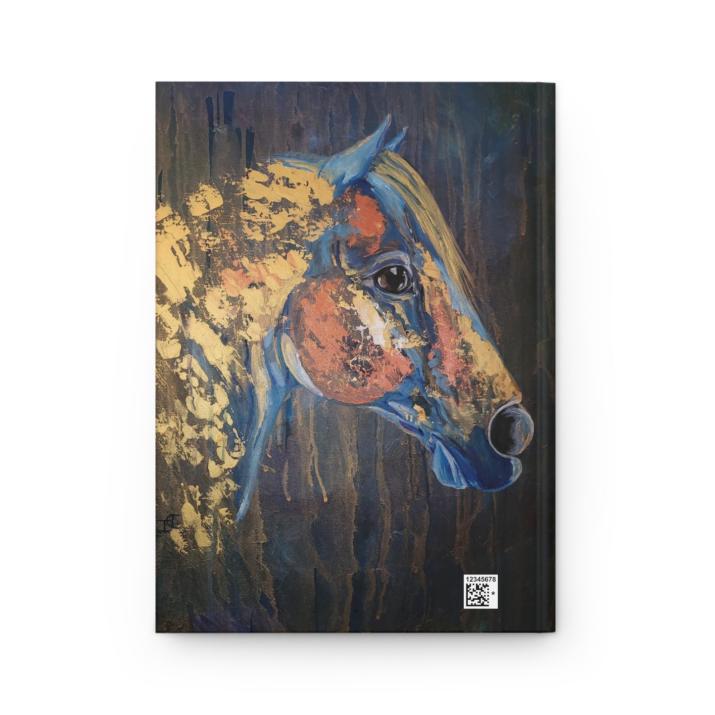 Love Blue and Gold Hardcover Journal Matte - SonaEquestrian