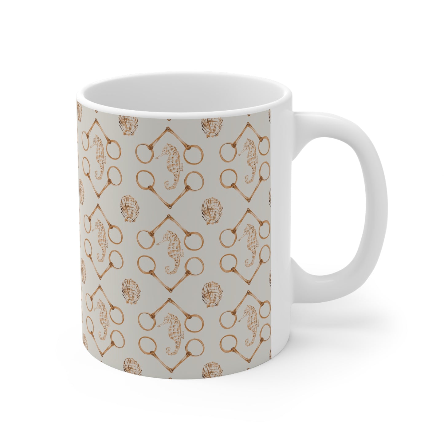 Sea horse bits - spice Ceramic Mug 11oz