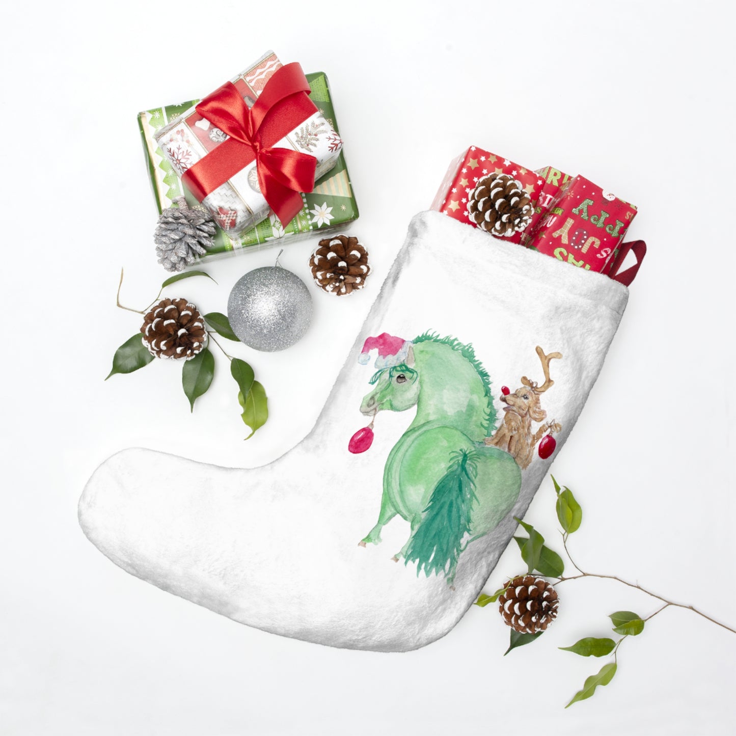 Adorable Grinch Pony Christmas Stockings