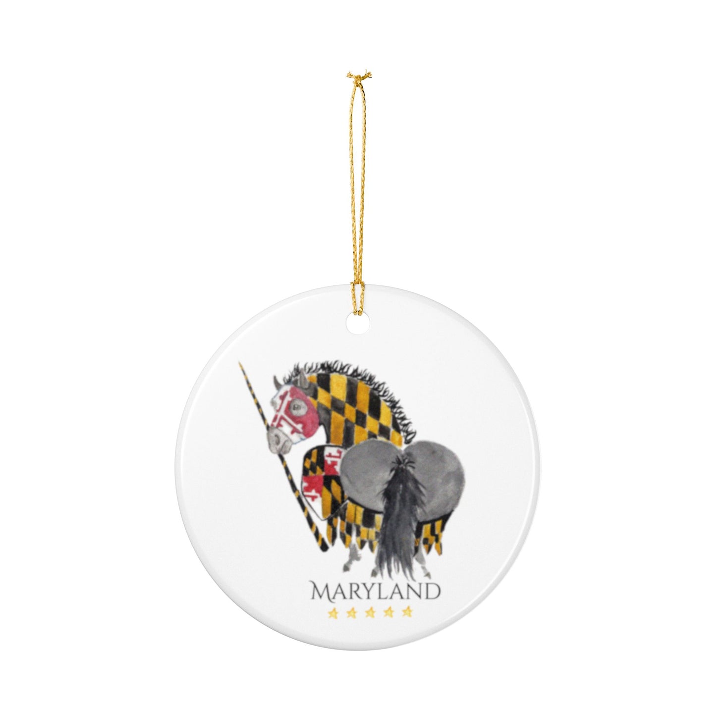 Maryland Ceramic Ornaments, Custom Holiday Decor, 2-Sided Christmas Ornament, Unique Gift, Home Decoration, Keepsake