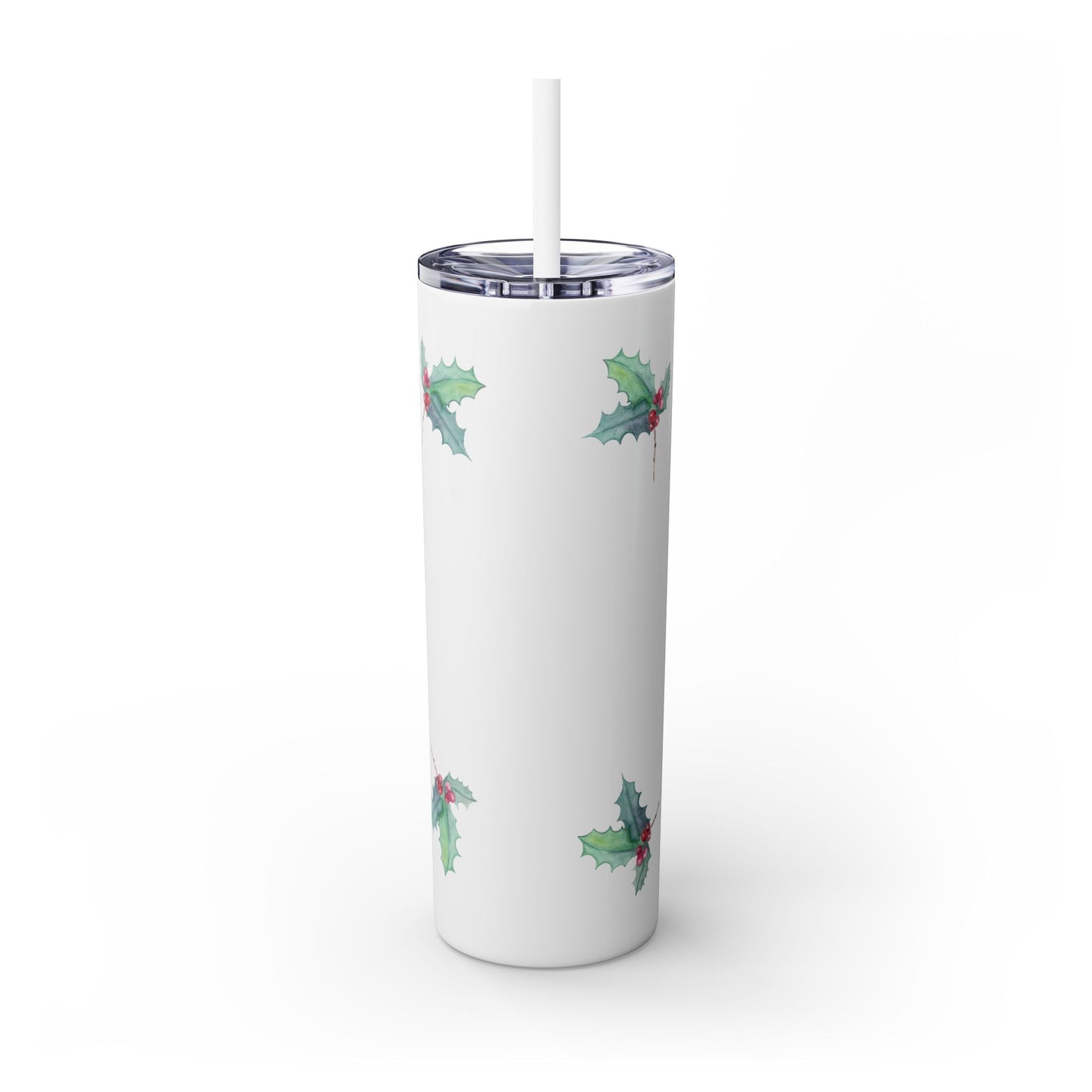 Adorable Little Santas helper Skinny Tumbler with Straw, 20oz