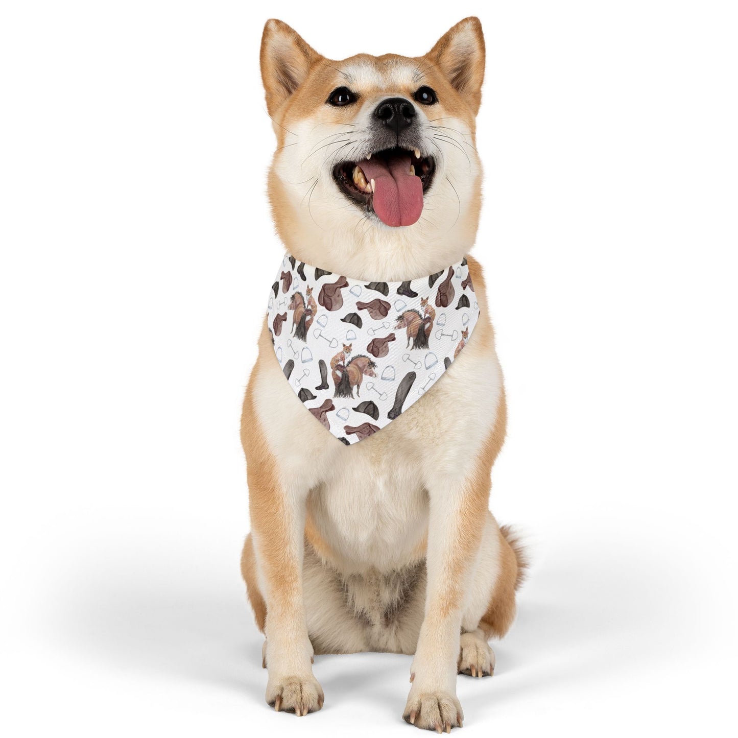 Adorable Fox and pony print Pet Bandana Collar