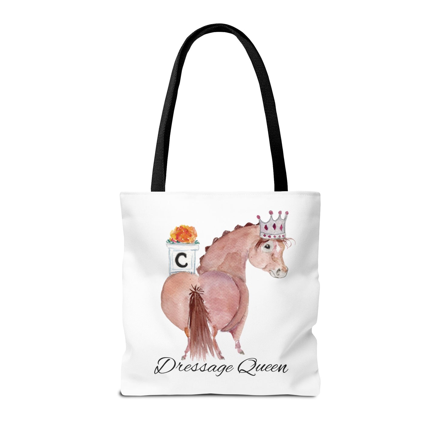 Adorable little Dressage Queen Tote Bag - Whimsical Equestrian Design