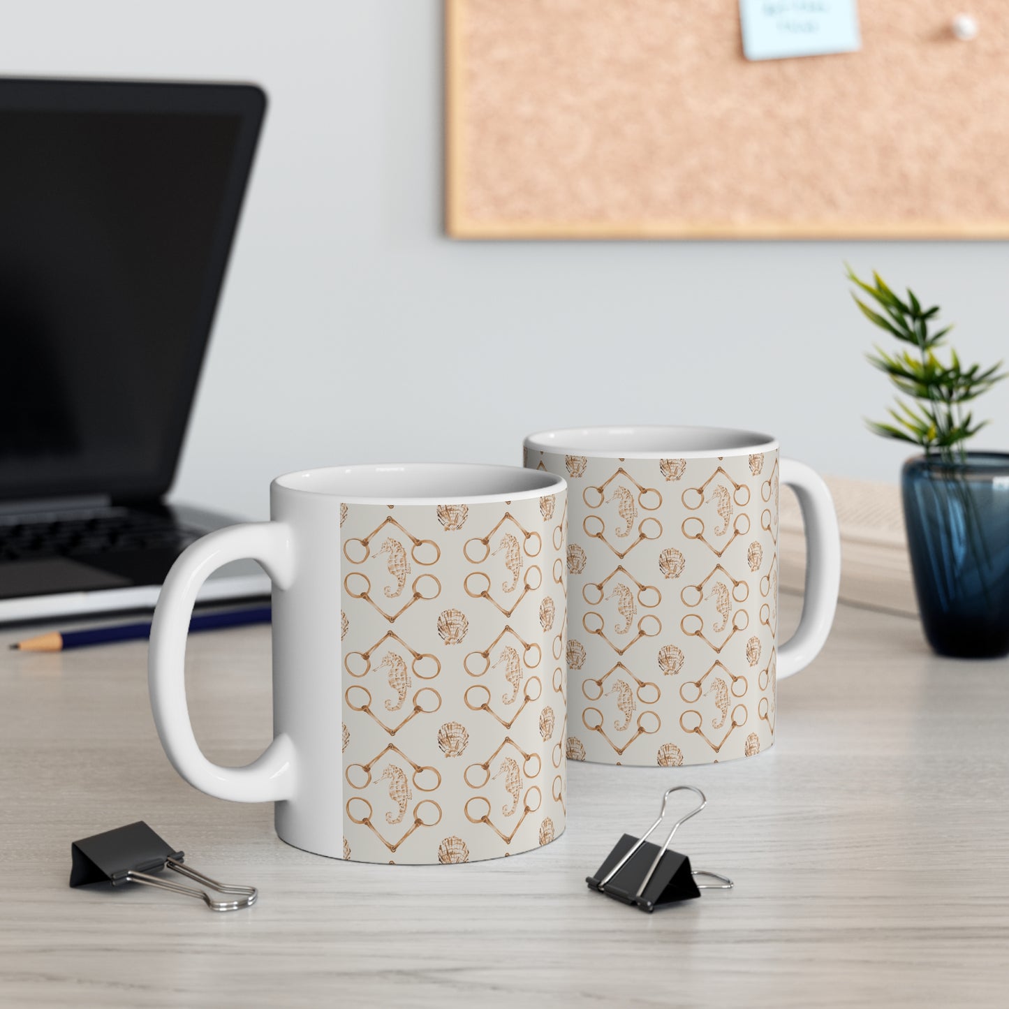 Sea horse bits - spice Ceramic Mug 11oz
