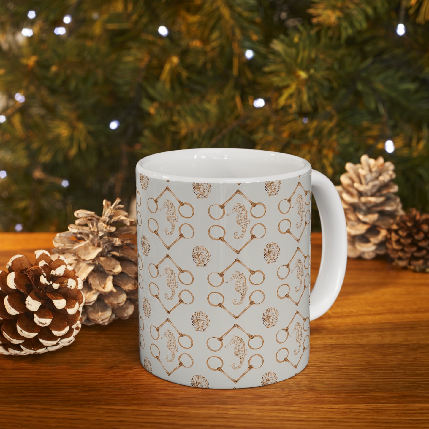 Sea horse bits - spice Ceramic Mug 11oz