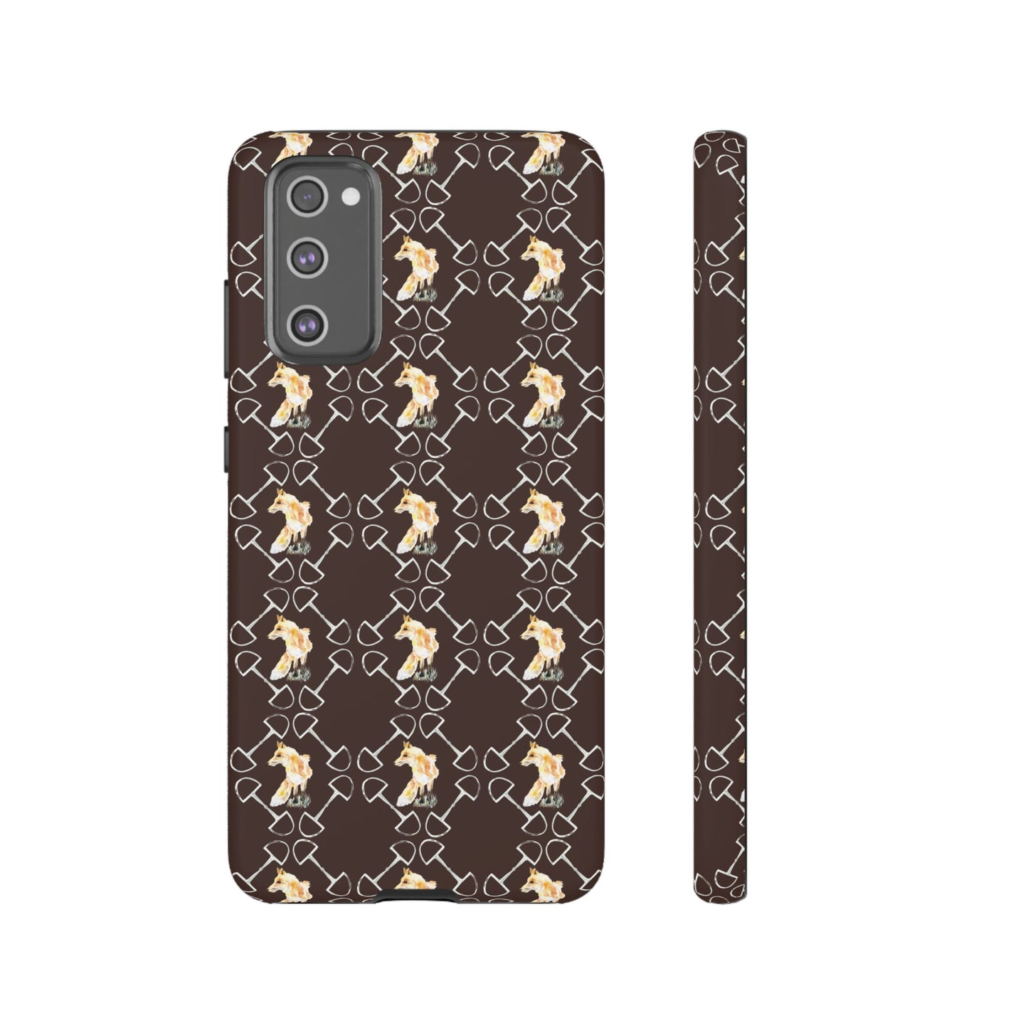 Spring Foxes and Bits in Hazelnut Tough Phone Case