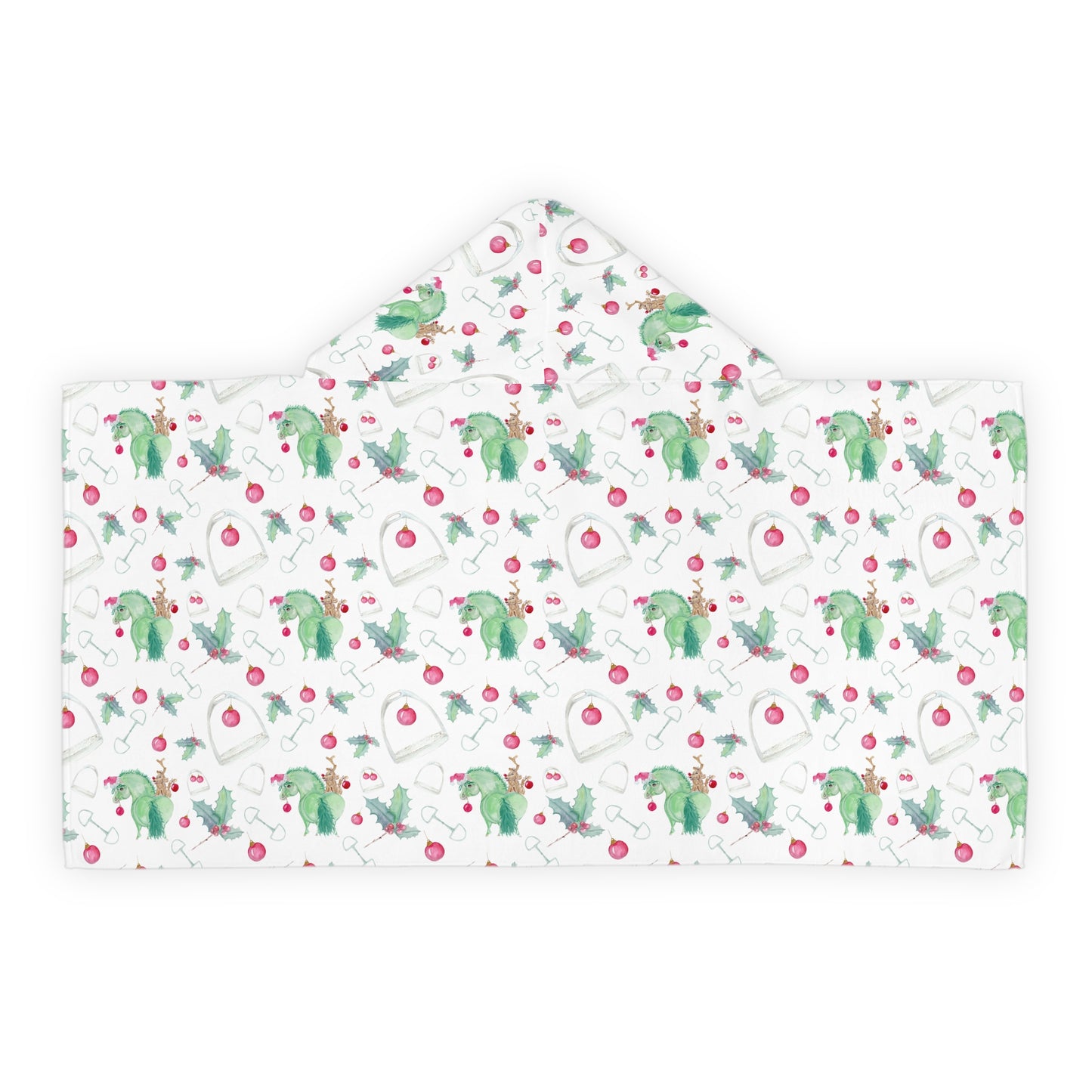 Adorable Grinchy Pony and Friend Youth Hooded Towel