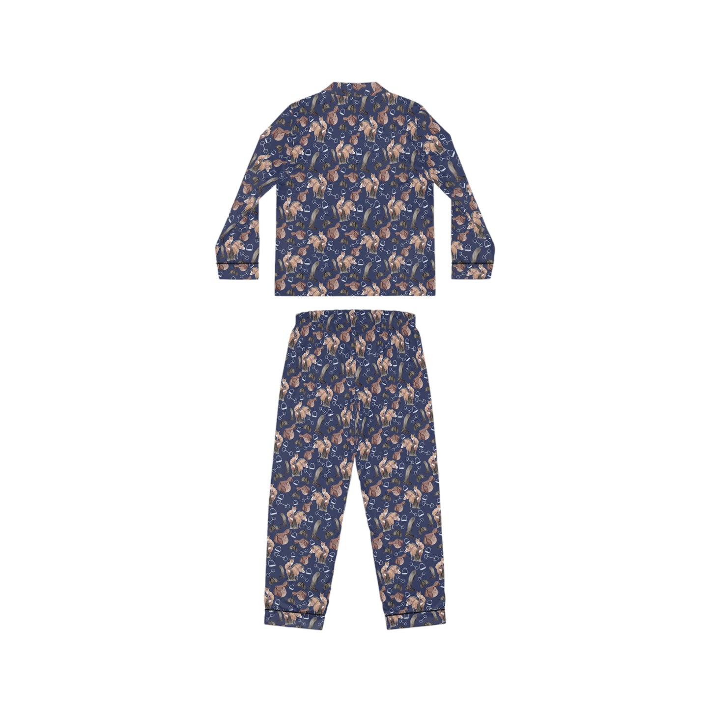 Adorable Pony and Fox Women's Satin Pajamas (AOP)