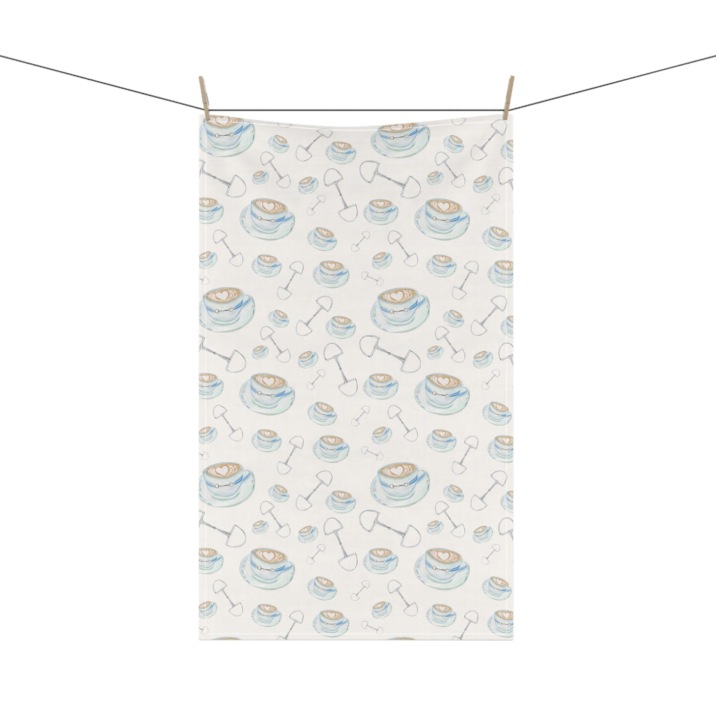 Bits and Cappuccino Cotton Tea Towel