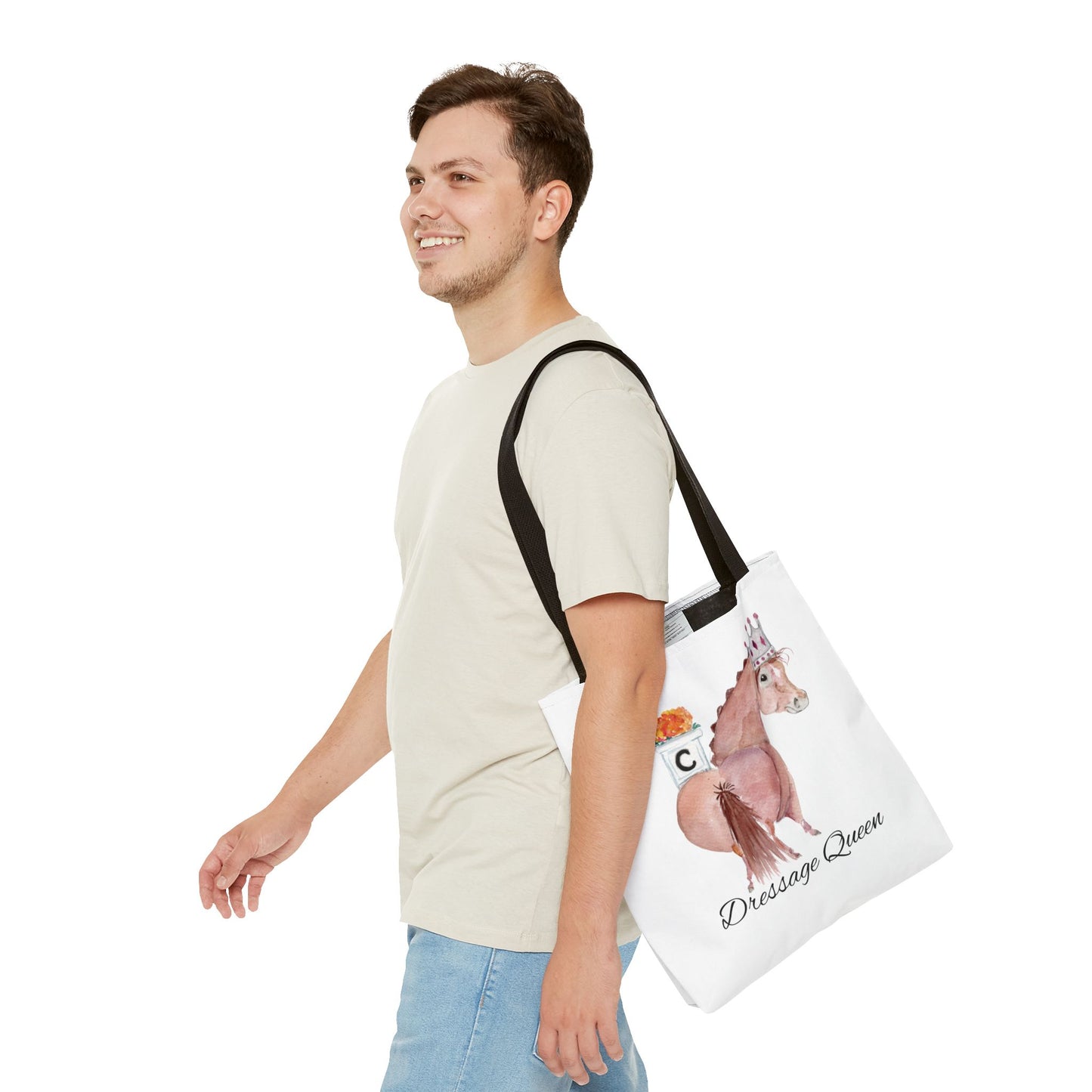 Adorable little Dressage Queen Tote Bag - Whimsical Equestrian Design