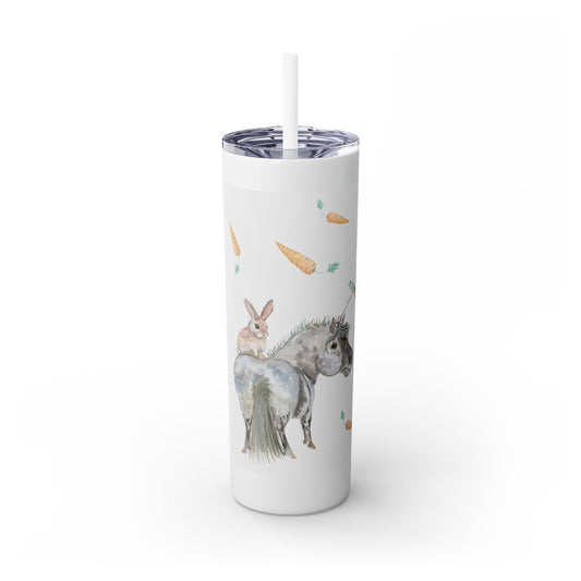 Adorable Little Bonnie Bunny    Skinny Tumbler with Straw, 20oz