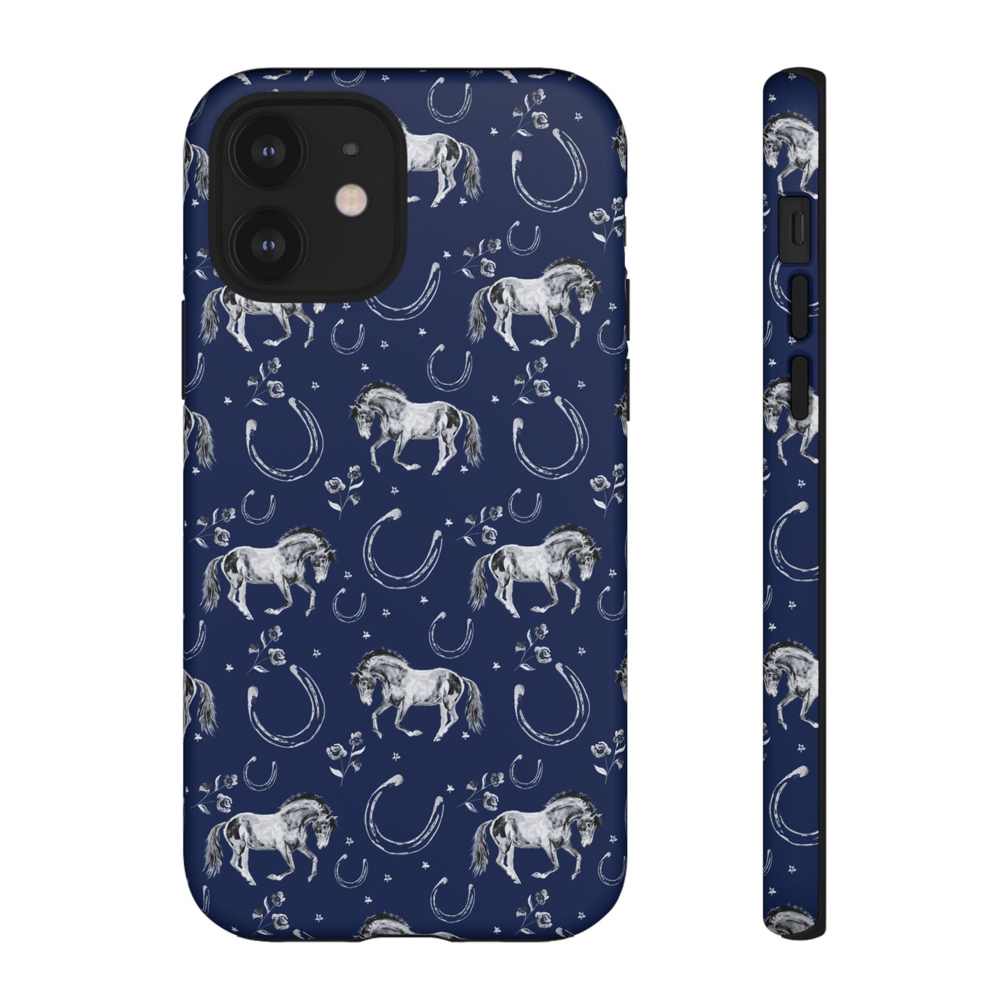 Lucky Mustang Tough Phone Case in Navy