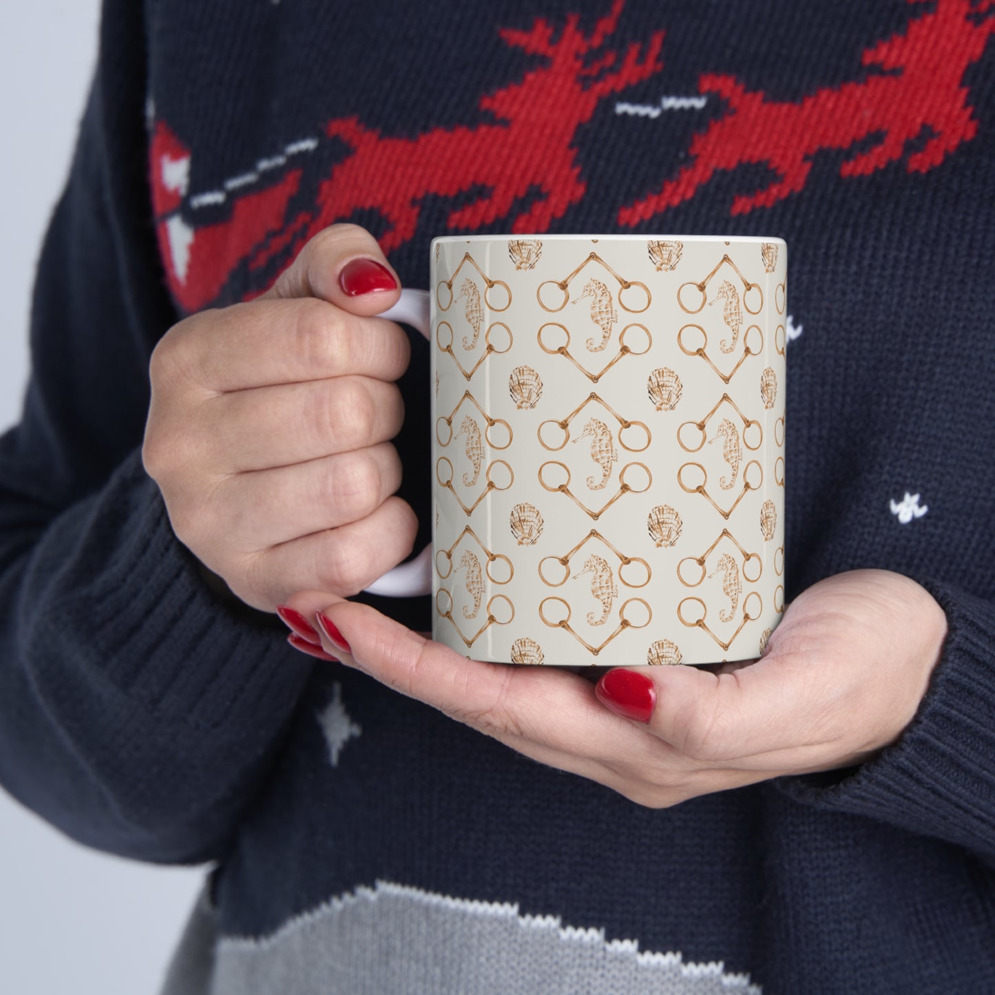Sea horse bits - spice Ceramic Mug 11oz