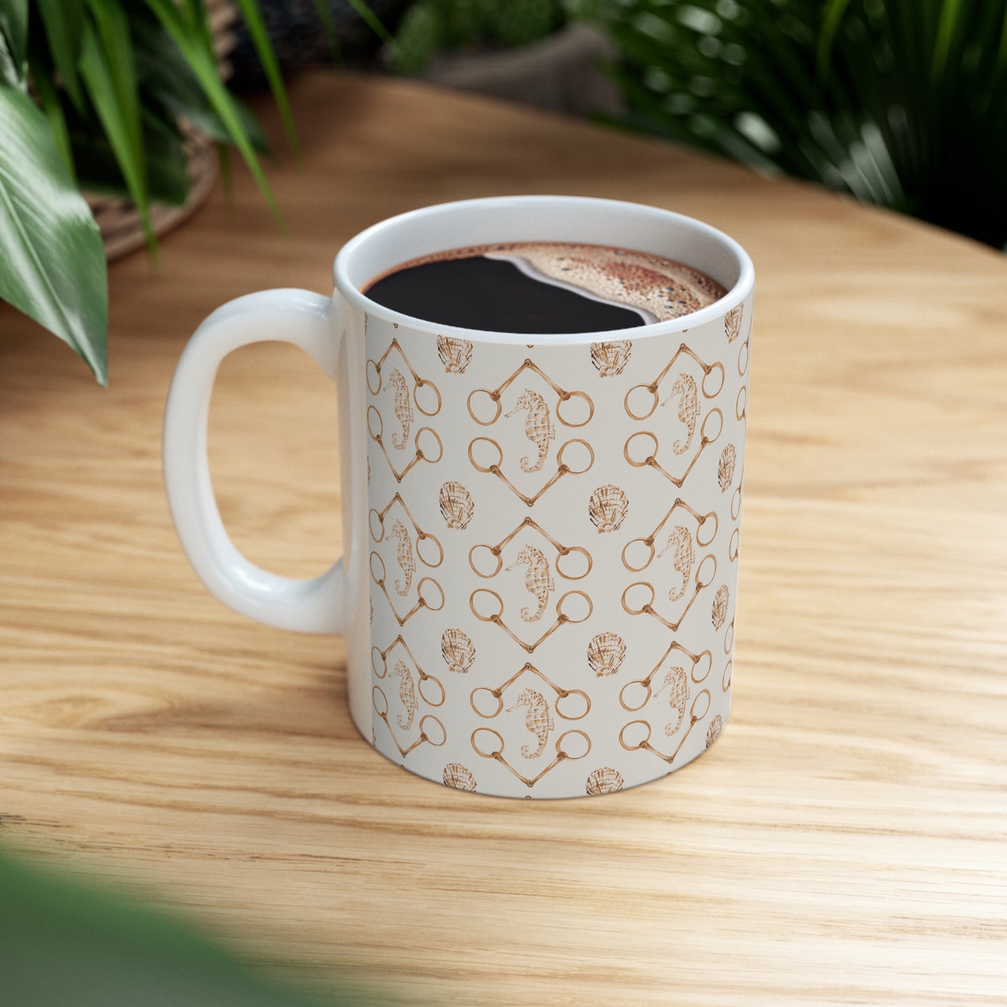 Sea horse bits - spice Ceramic Mug 11oz