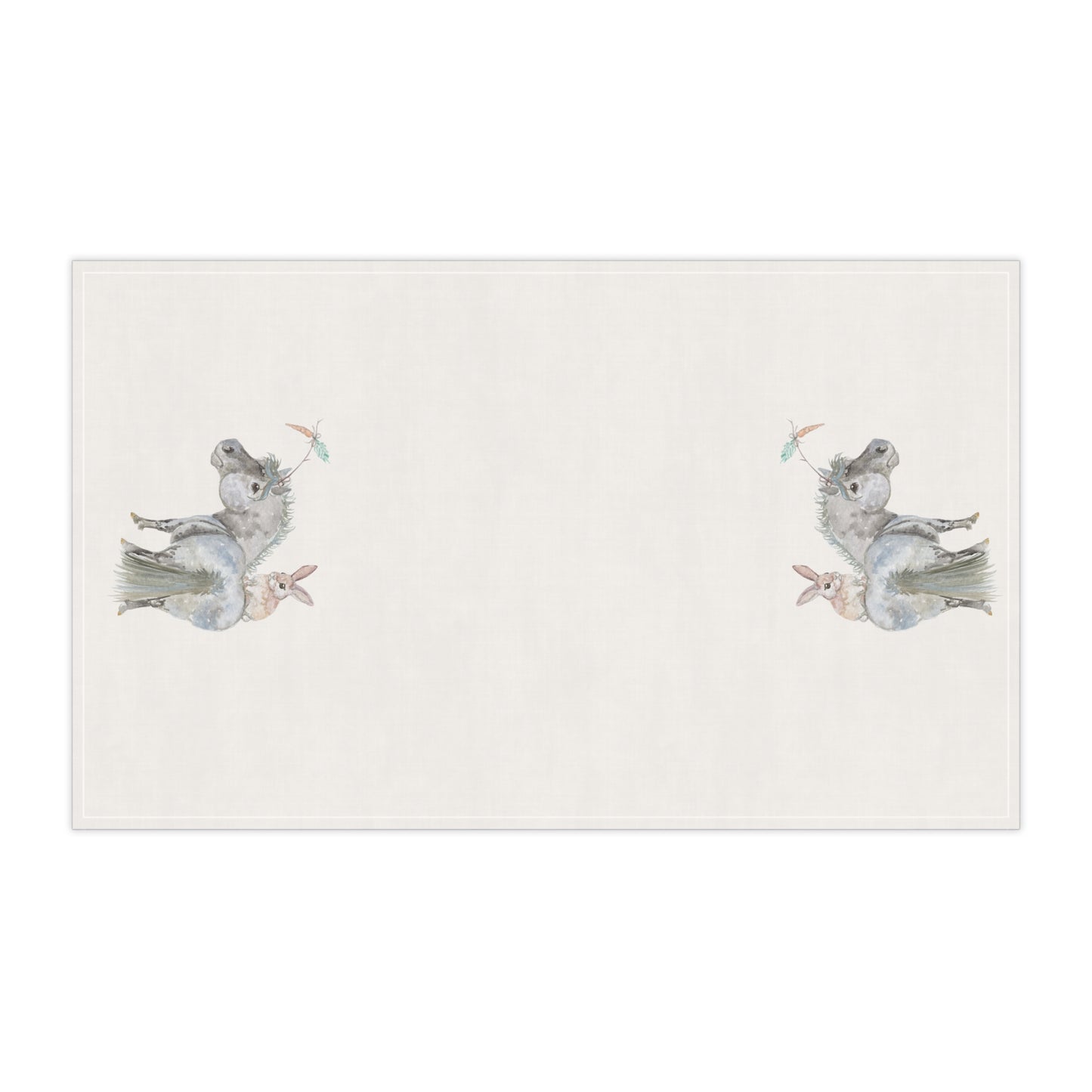 Adorable Bonnie Bunny and Carrots Pony - Tea Towels (cotton,)