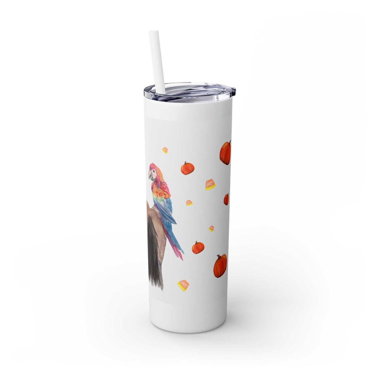 Adorable Little Pirate Skinny Tumbler with Straw, 20oz