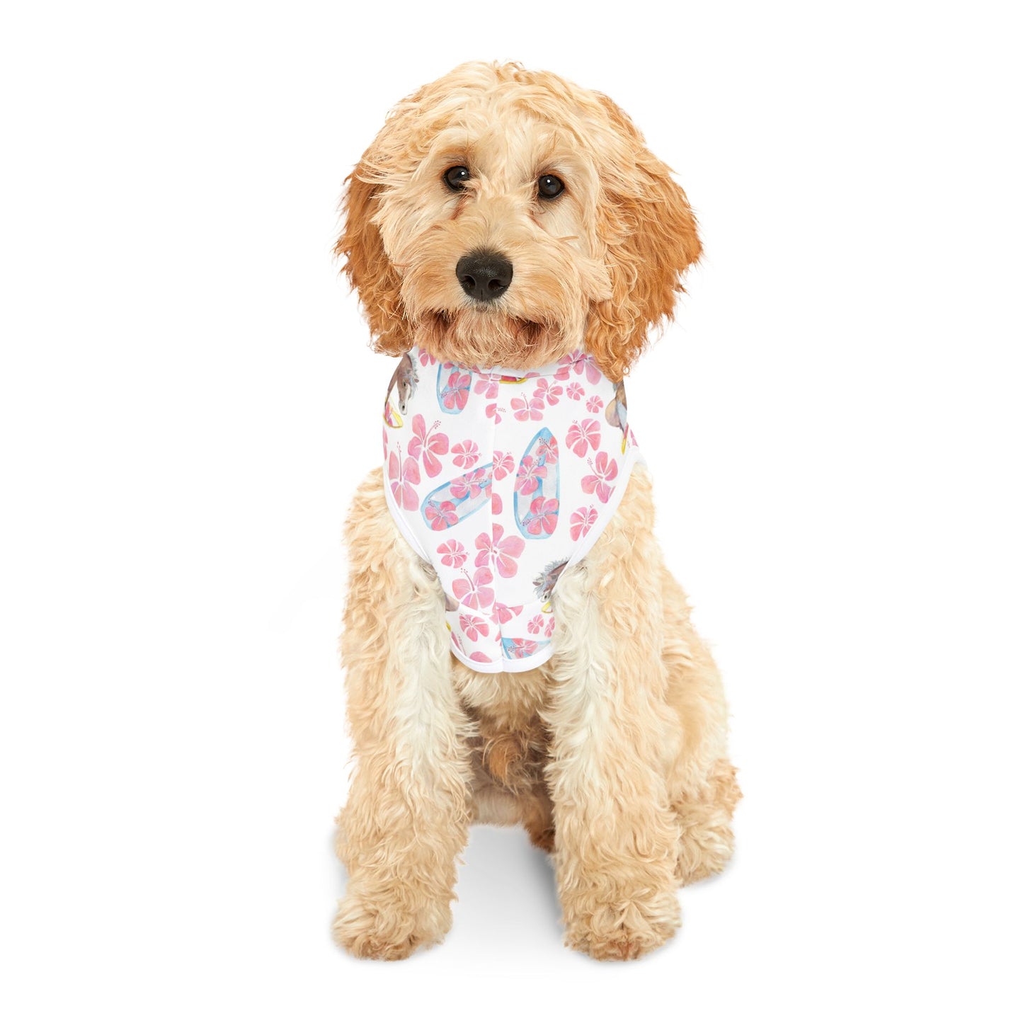 Adorable Surfer Pony Print Pet Hoodie