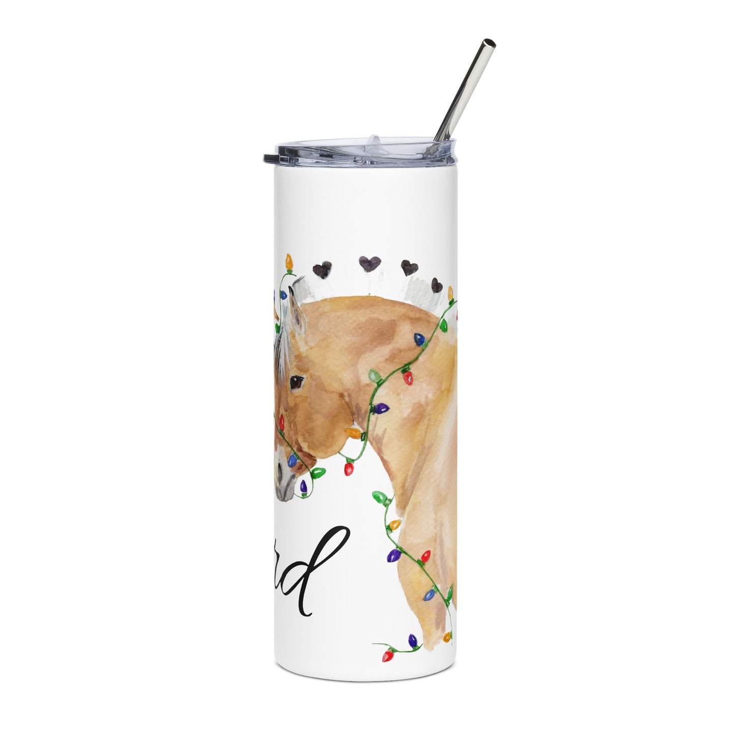 Lights and Love — Fjord horse Equestrian 20 oz Stainless Steel Tumbler