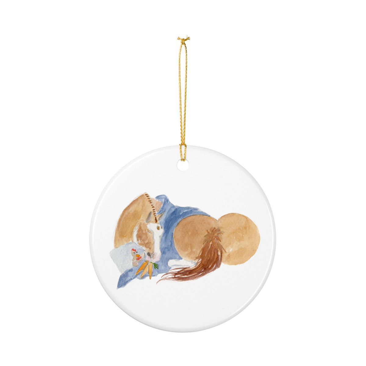 Percy Ceramic Ornament — Cute Black Pony Holiday Decoration