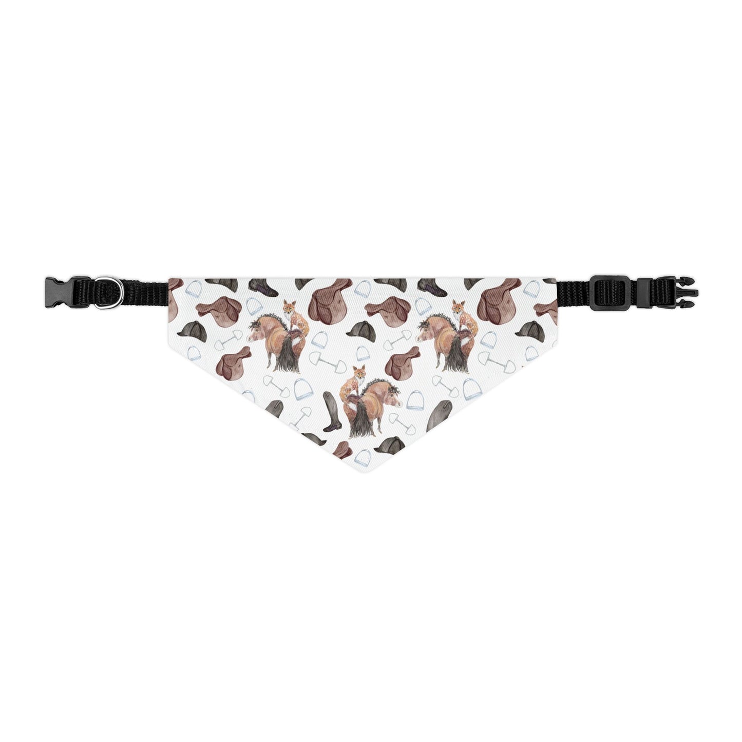 Adorable Fox and pony print Pet Bandana Collar