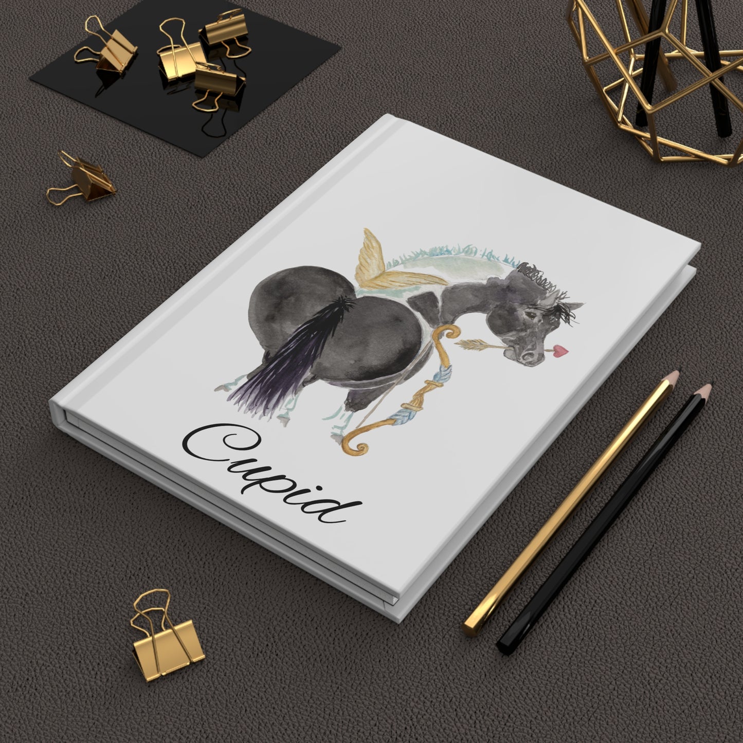 Hardcover Journal Matte -Adorable little Cupid