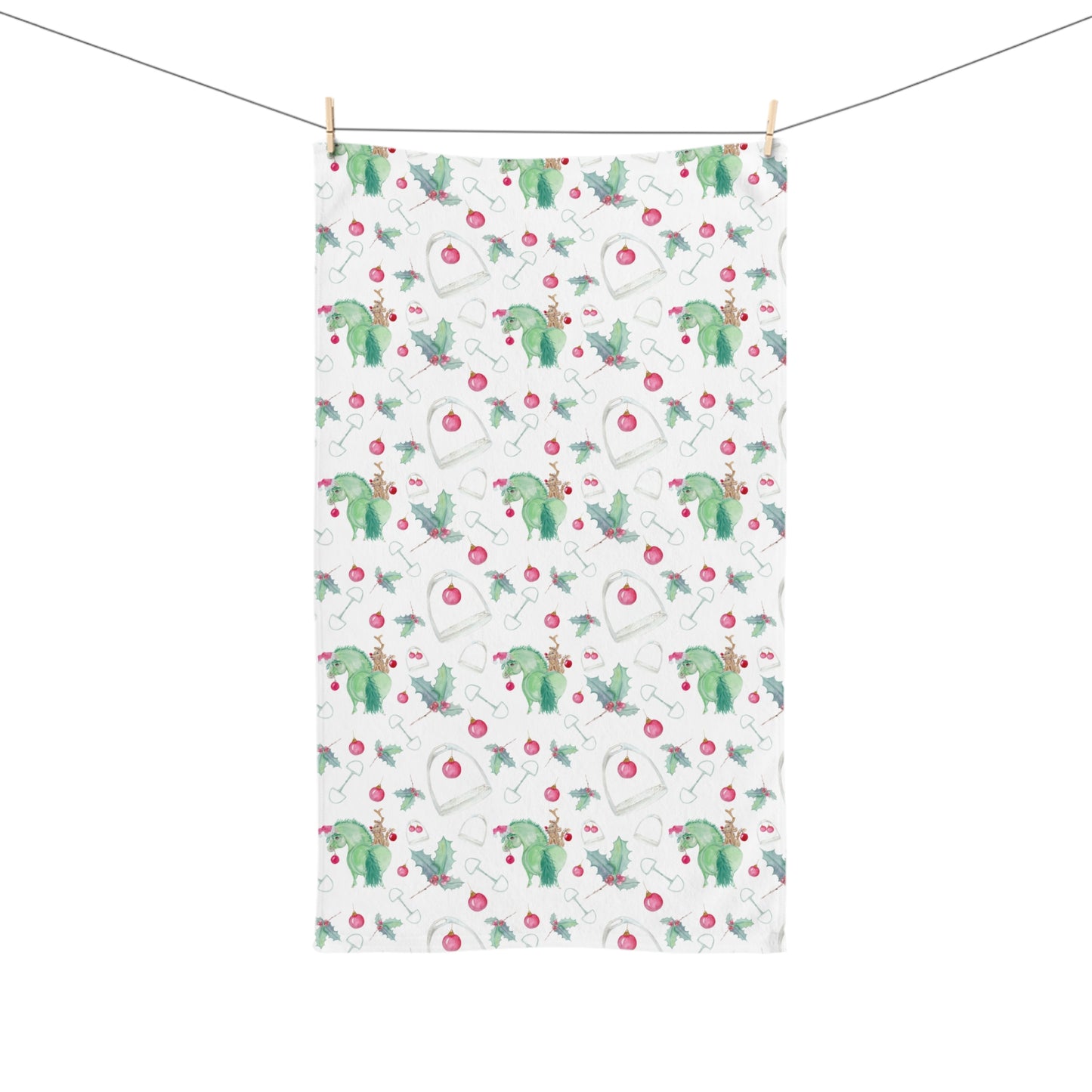 Adorable little Grinchy Pony and Friend Hand Towel
