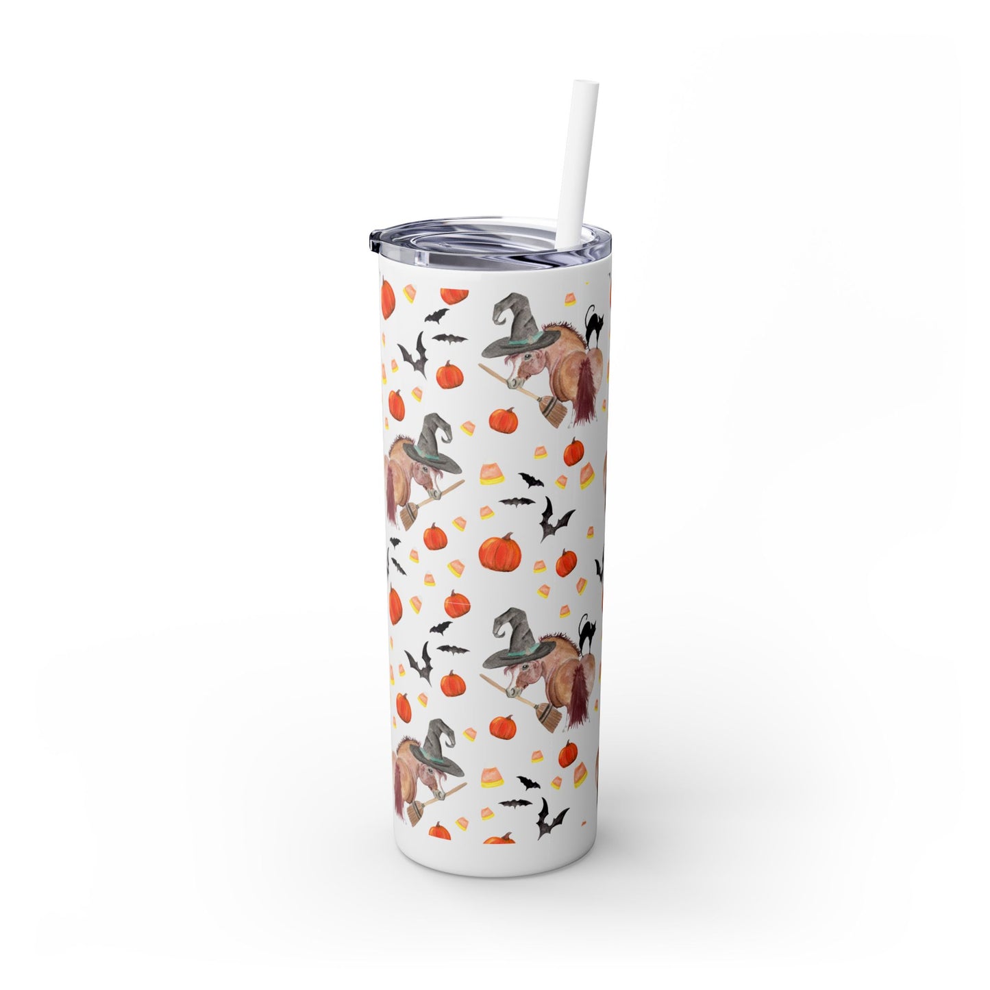 Adorable Little Halloween treats Skinny Tumbler with Straw, 20oz