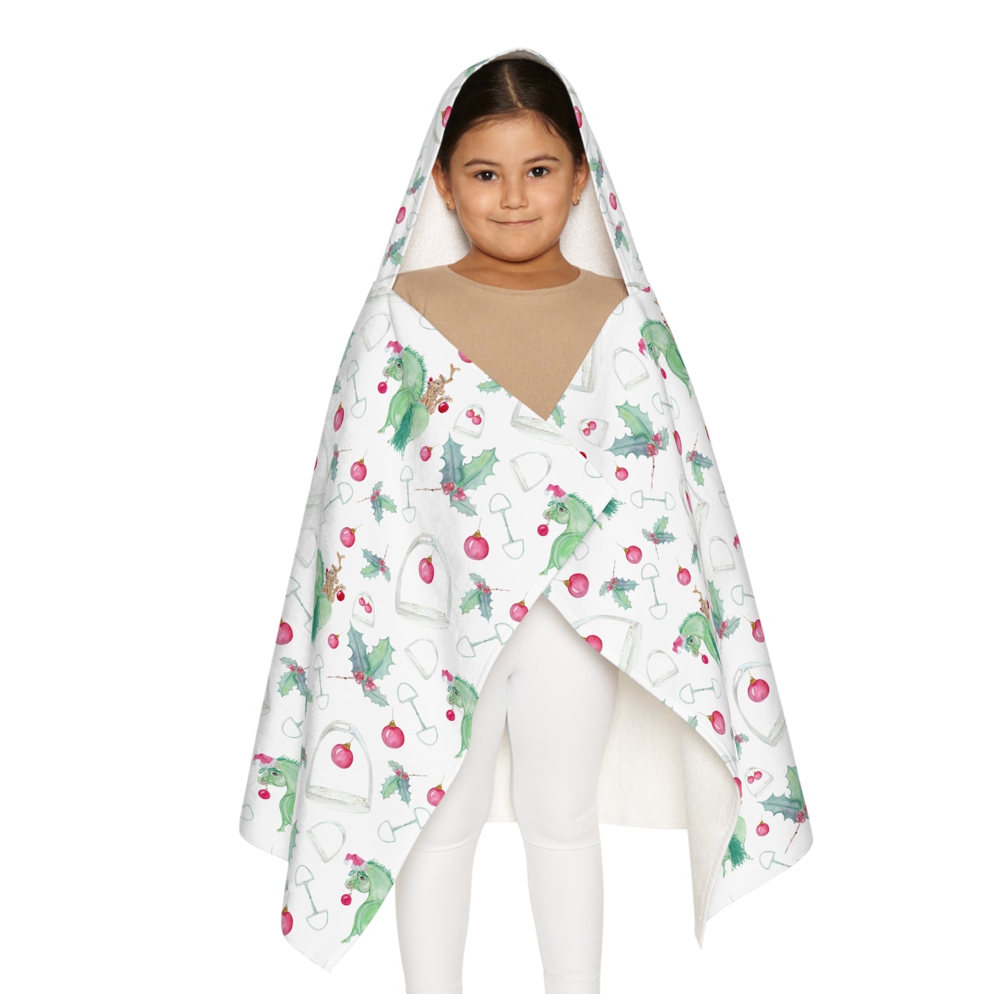 Adorable Grinchy Pony and Friend Youth Hooded Towel