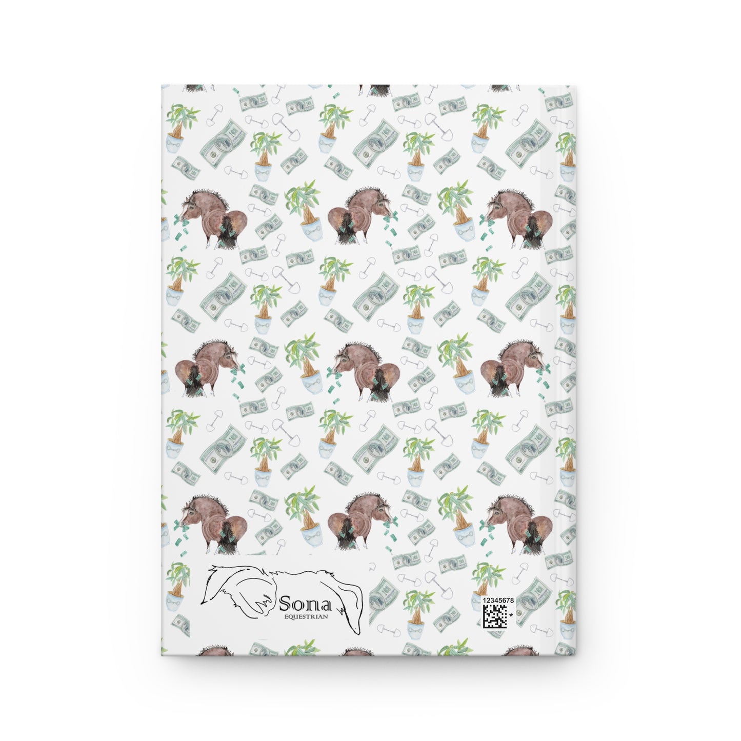Journal Matte - Adorable Money Bags Pony Print Hardcover