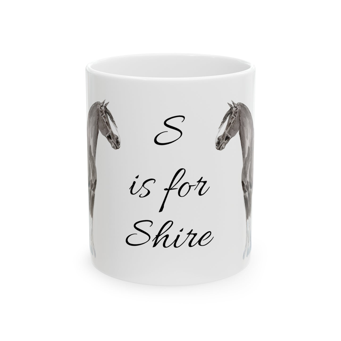 S is for Shire Ceramic Mug, 11oz - SonaEquestrian