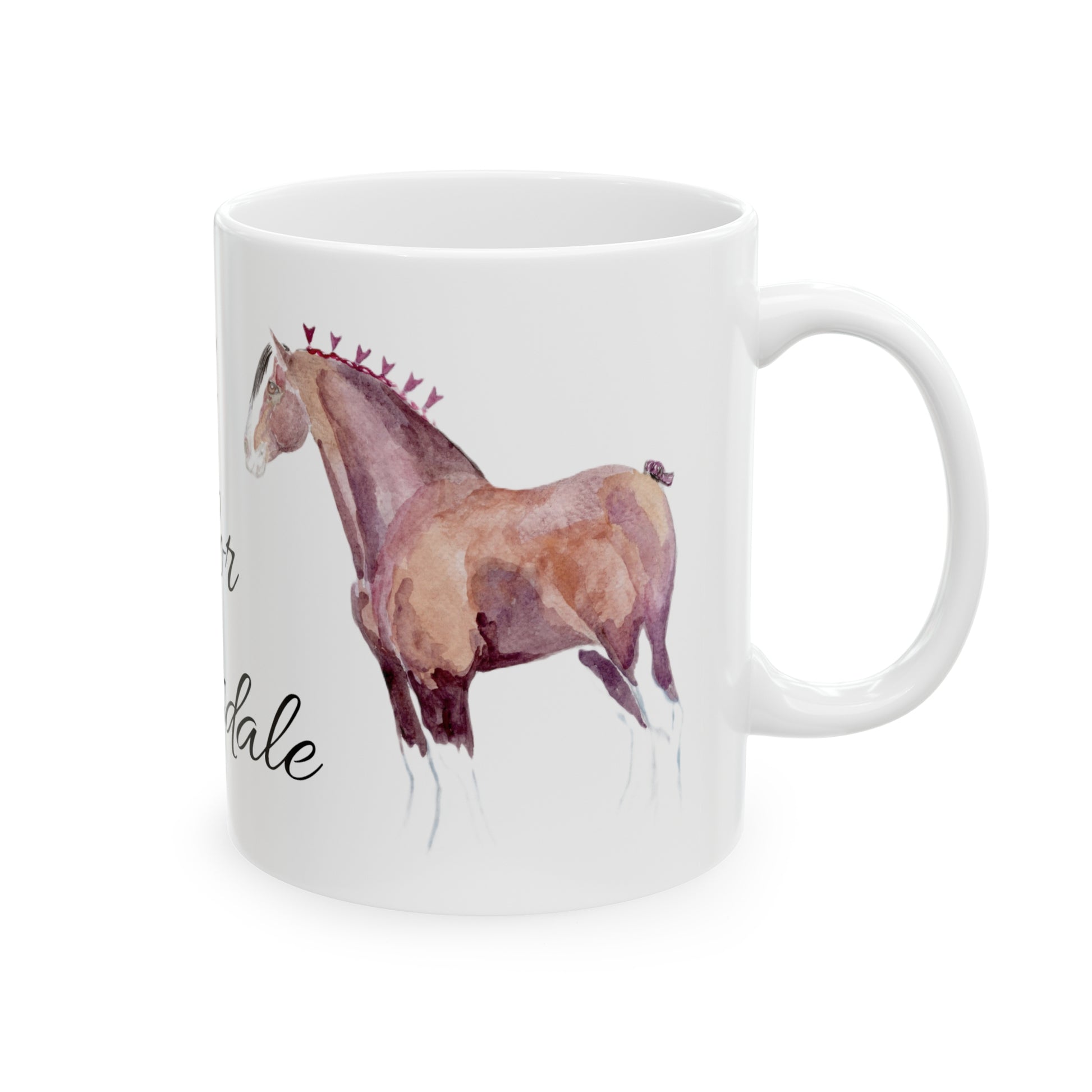 C is for Clydeadale Ceramic Mug, 11oz - SonaEquestrian
