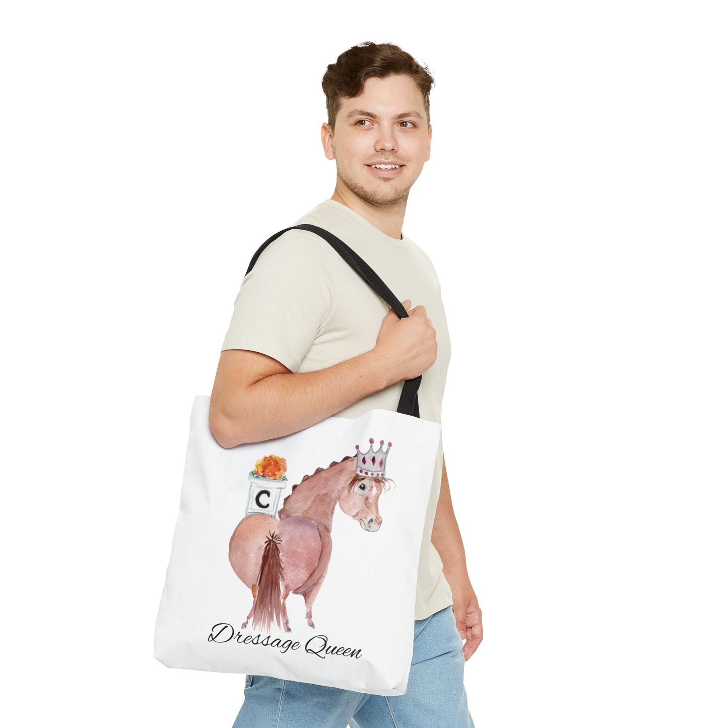 Adorable little Dressage Queen Tote Bag - Whimsical Equestrian Design