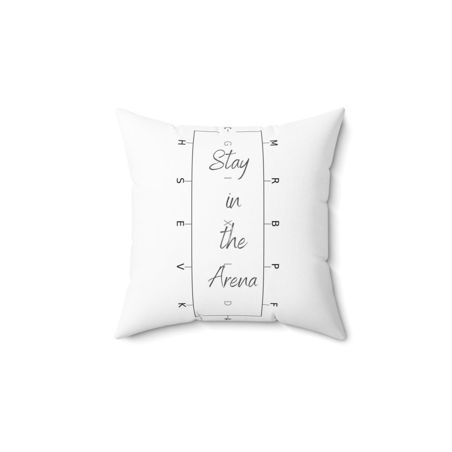 Stay in the Arena Spun Polyester Square Pillow - SonaEquestrian