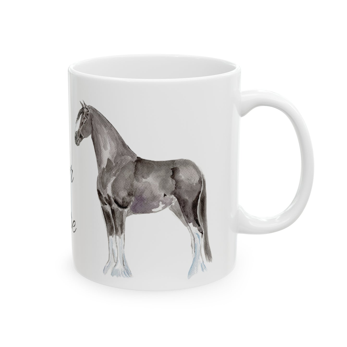 S is for Shire Ceramic Mug, 11oz - SonaEquestrian