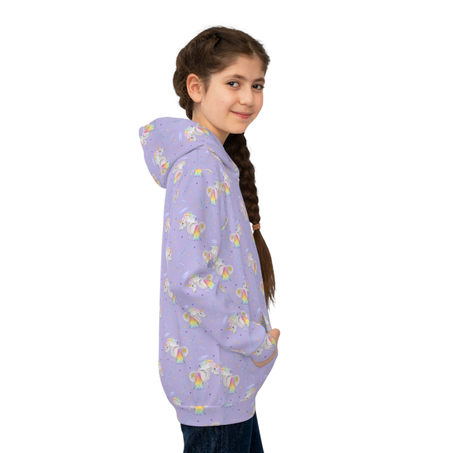 Adorable little Unicorns Lavender Children's Hoodie