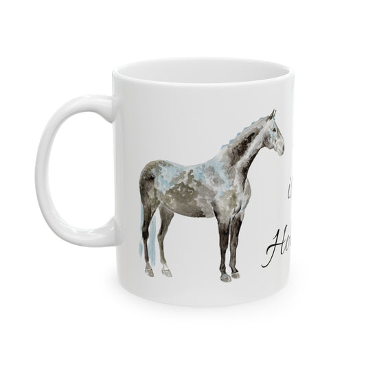 H is for Holsteiner Ceramic Mug, 11oz - SonaEquestrian