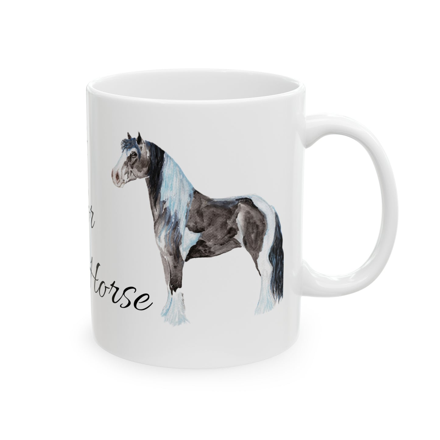 G is for Gypsy Horse Ceramic Mug, 11oz - SonaEquestrian