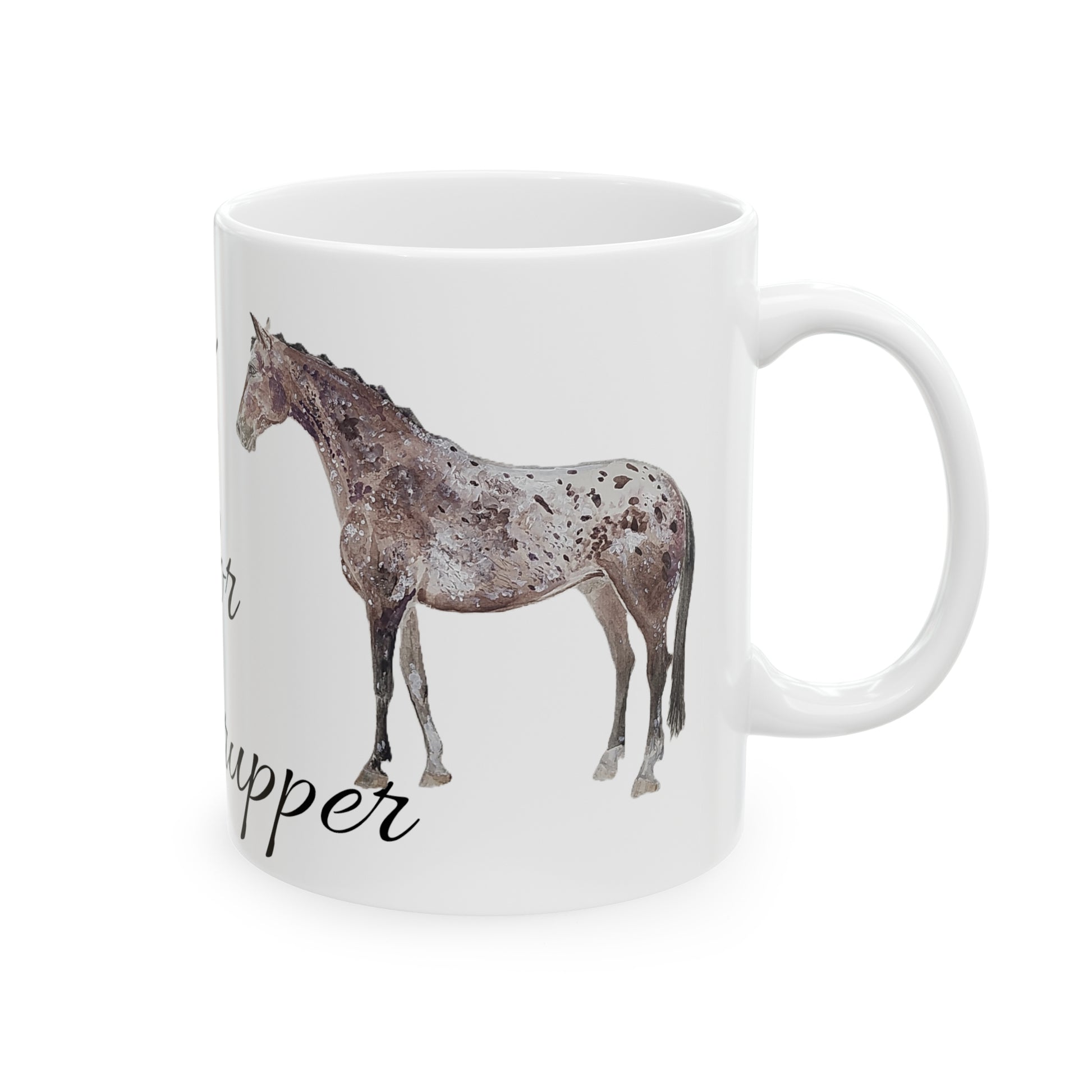 K is for Knabstrupper  Ceramic Mug, 11oz - SonaEquestrian