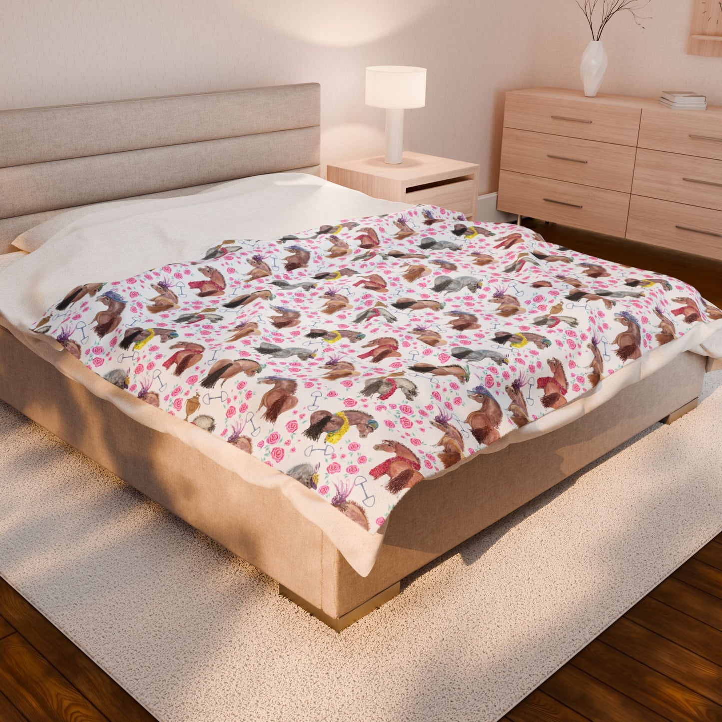 Plush Blanket Adorable little Derby ponies