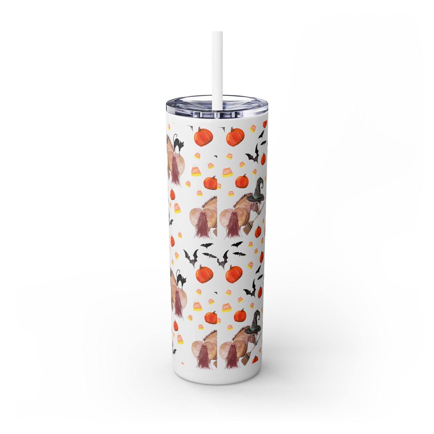 Adorable Little Halloween treats Skinny Tumbler with Straw, 20oz