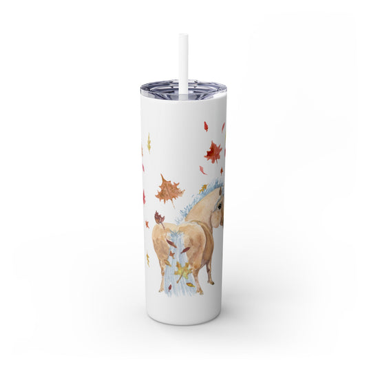Adorable Little Miss Fall Skinny Tumbler with Straw, 20oz