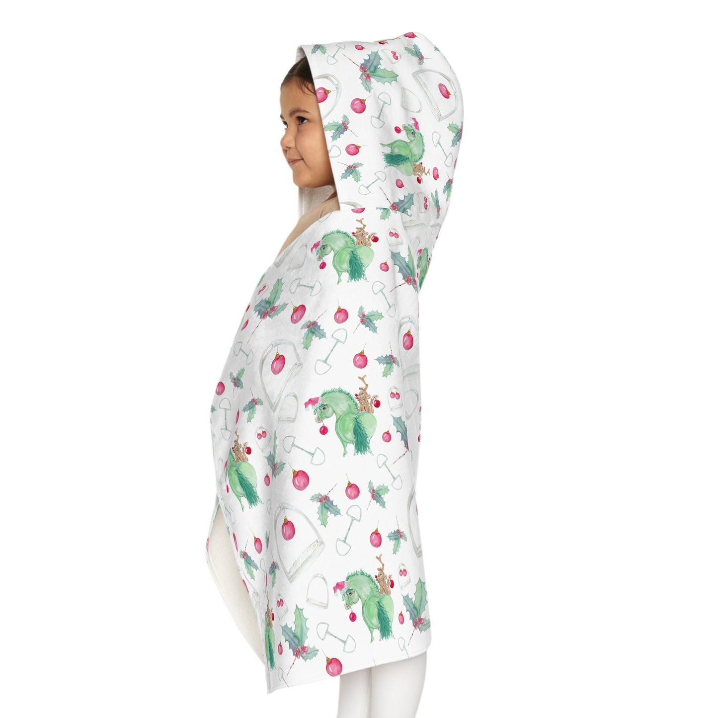 Adorable Grinchy Pony and Friend Youth Hooded Towel