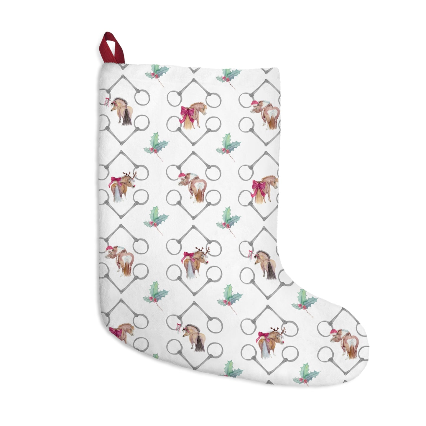 Adorable Pony Bits and Holly Christmas Stockings