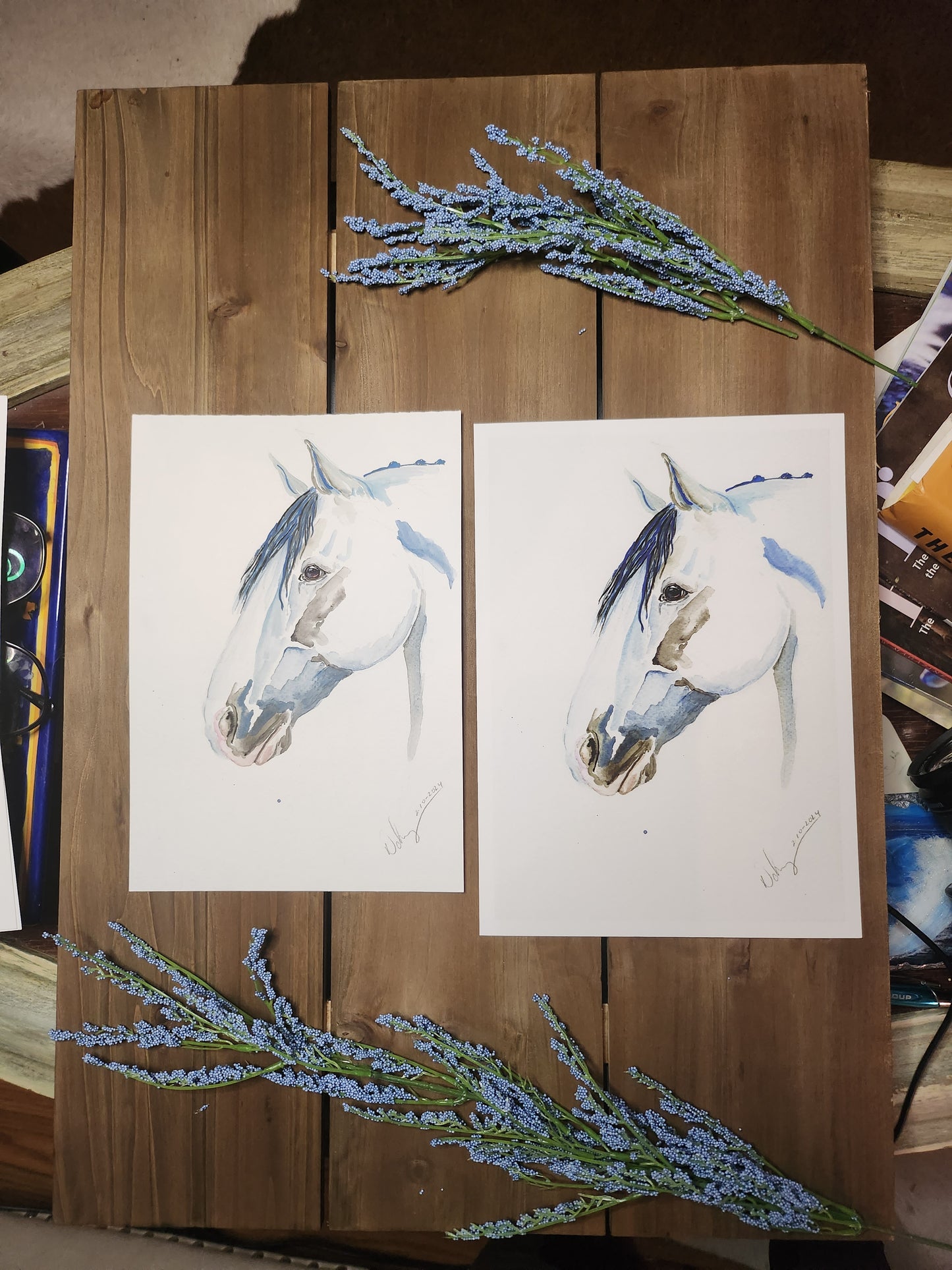 Little Blue Dot Print - SonaEquestrian