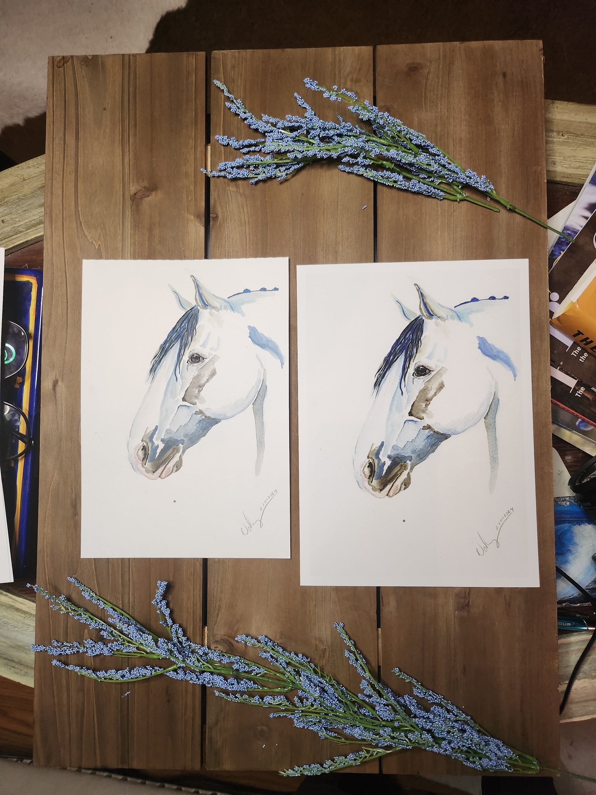 Little Blue Dot Print - SonaEquestrian