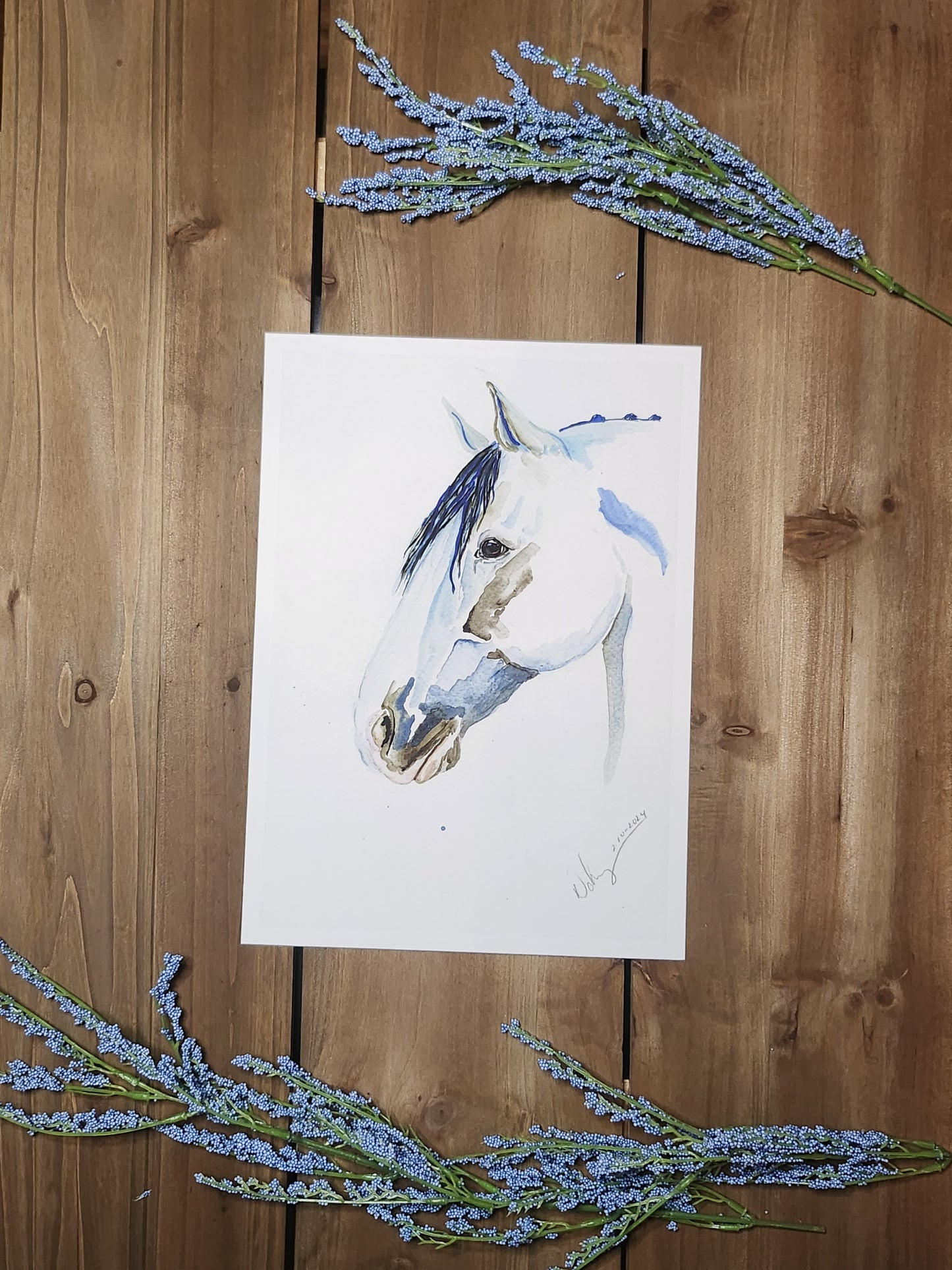 Little Blue Dot Print - SonaEquestrian